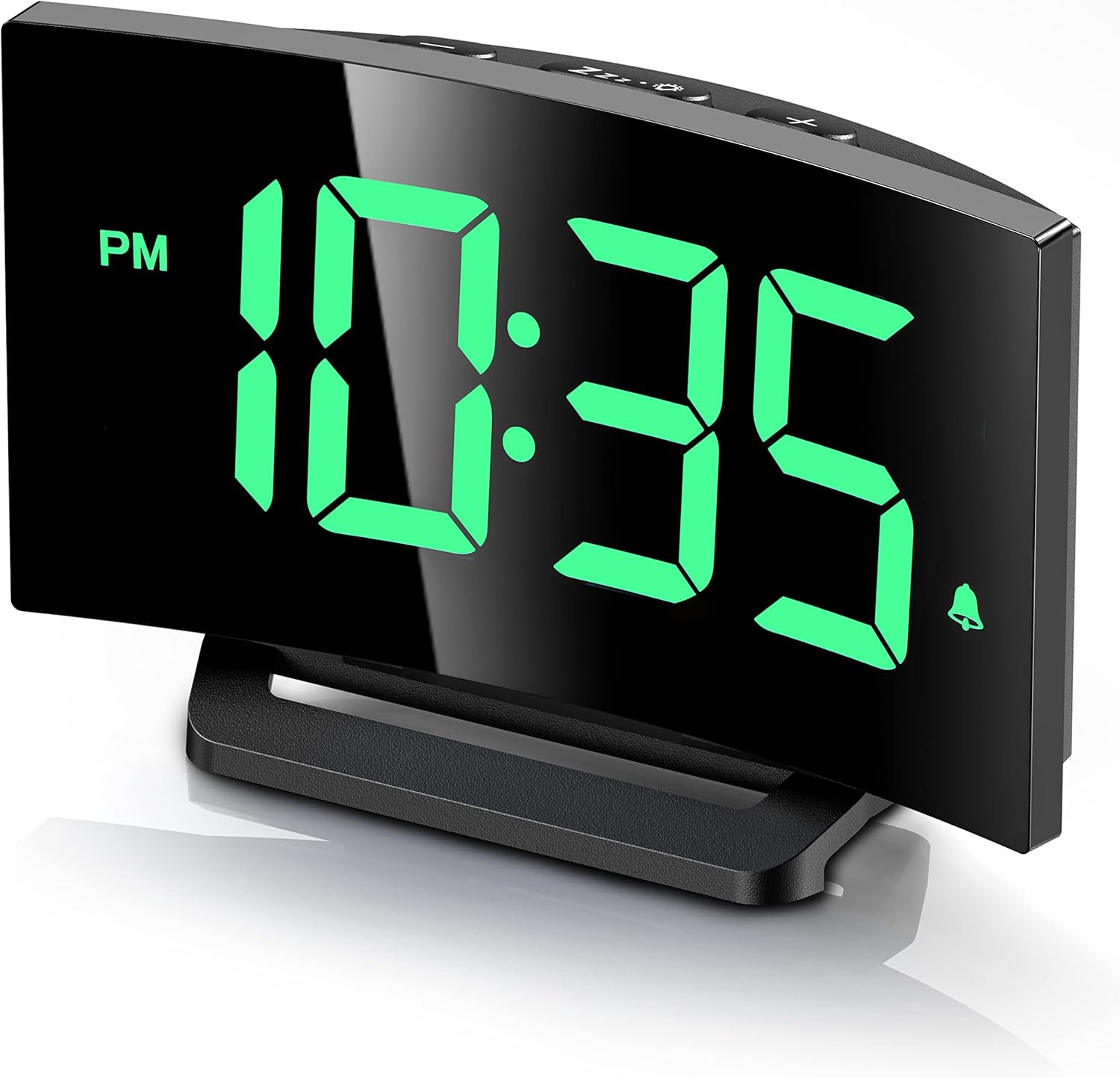 GOLOZA Digital Alarm Clock for Bedrooms, with Modern Curved Design, Conspicuous...