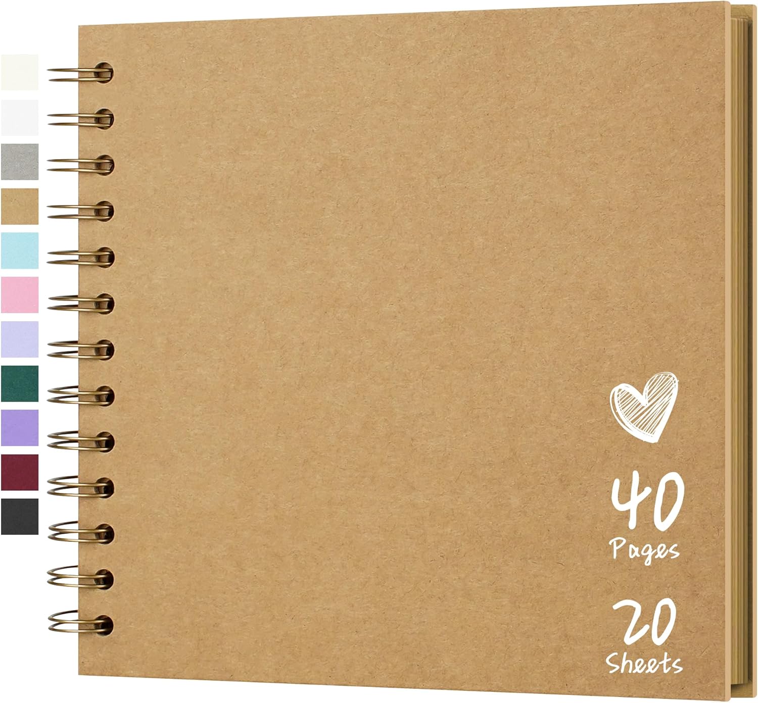 Scrapbook, Unique 7x7 Inch DIY Scrapbook Album, High-Quality Hardcover Kraft Pap...