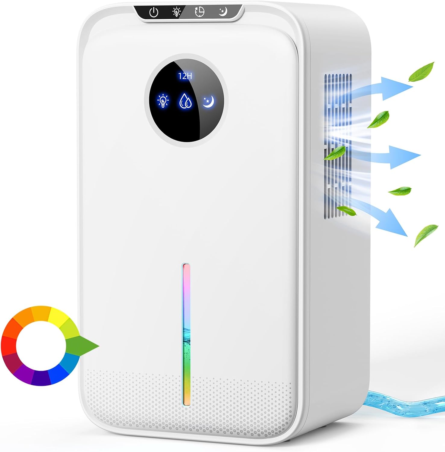 Dehumidifiers for Home, 2200ML Dehumidifiers for Drying Clothes, Quiet Dehumidif...