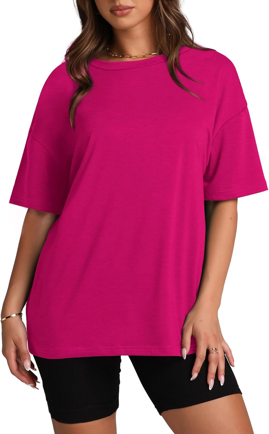 Oversized T Shirts for Women, Special Summer Crewneck Short Sleeve Basic Tops, U...
