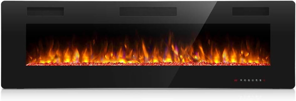 Antarctic Star 60 Inch Electric Fireplace in-Wall Recessed and Wall Mounted, Fir...