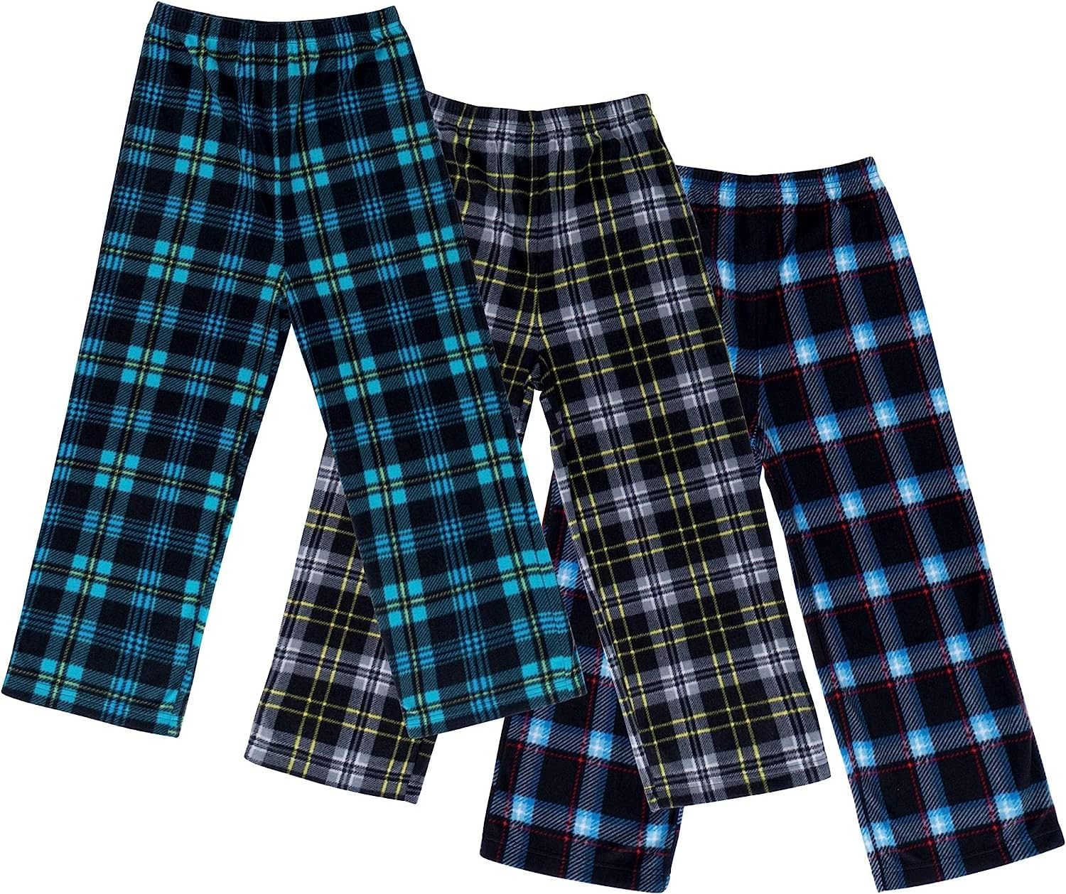 Mad Dog Concepts 3-Pack Boys Pajama Pants - Soft Micro Fleece PJ Bottoms for Kid...