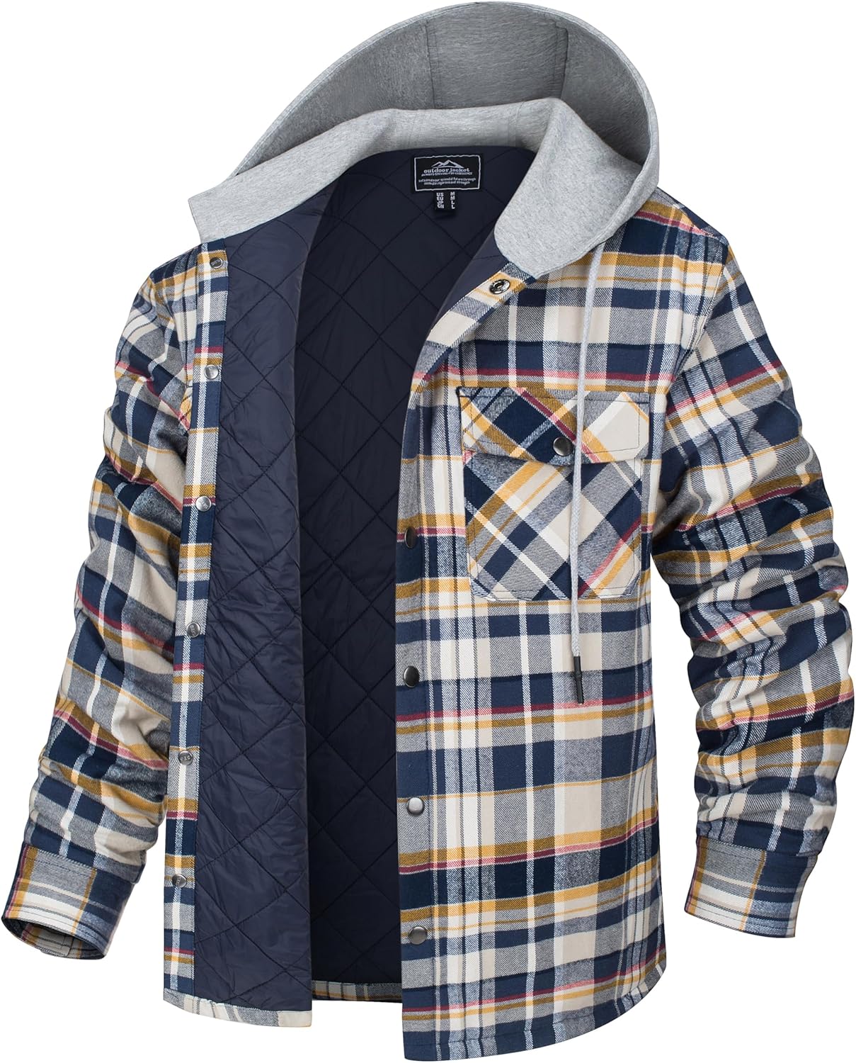 **Best MAGCOMSEN Men's Flannel Jacket, Special Hooded Quilted Lined Plaid Jacket...