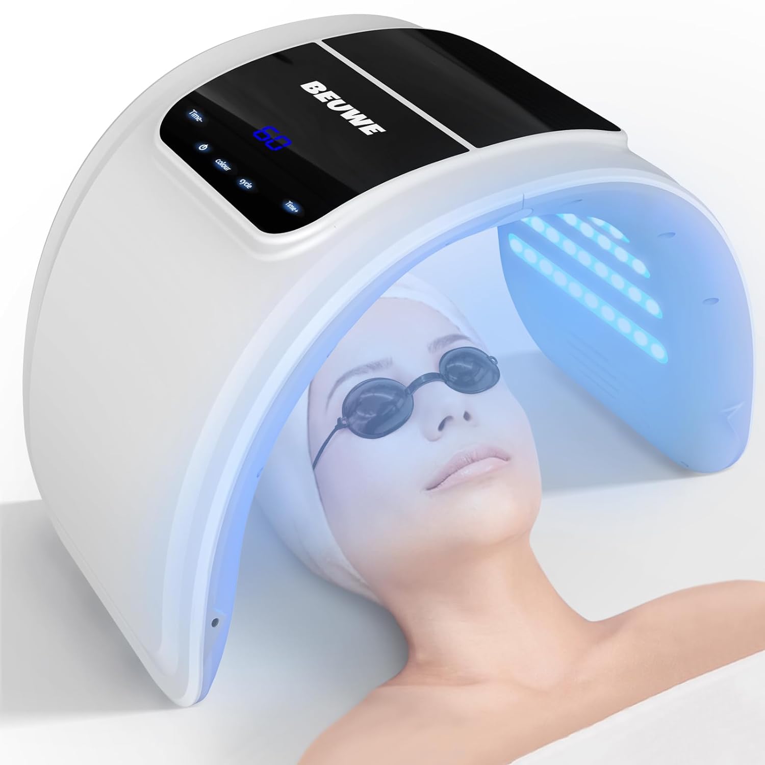 Red-Light-Therapy-for-Face，Led Face Mask Light Therapy Red & Blue Rejuvenation...