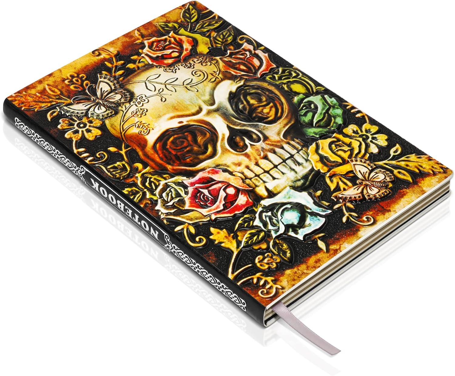 HomWanna Skull Embossed Leather Journal, Special Leather Notebook, Innovative 3D...