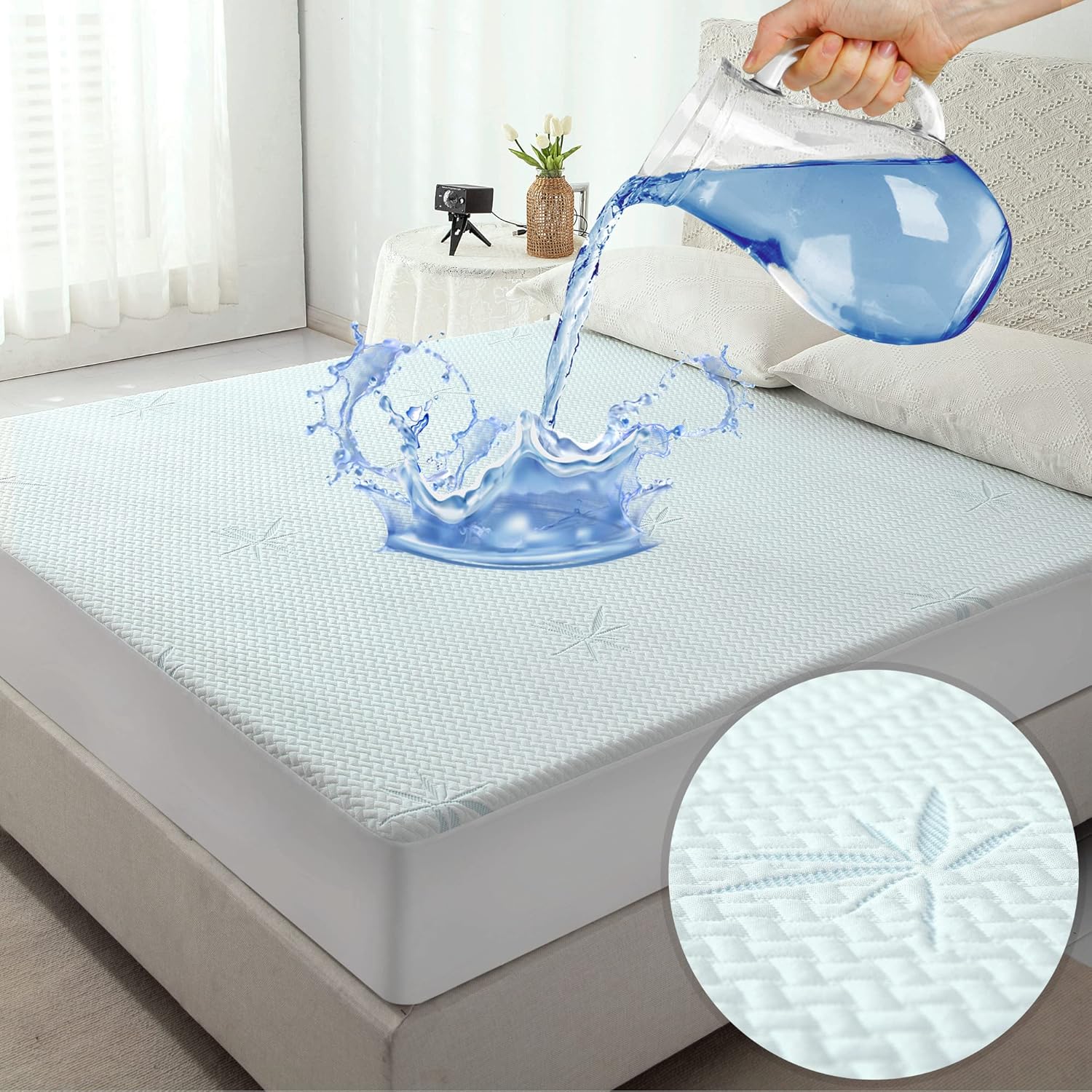 Jet's Home Super King Mattress Protector, Special Waterproof Mattress Pad, Innov...