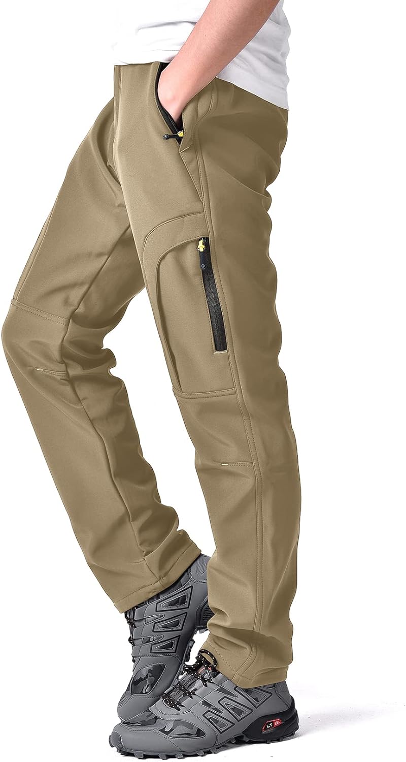 Toomett Men's Hiking Snow Pants, Special Skiing Winter Insulated Fleece Lined Pa...