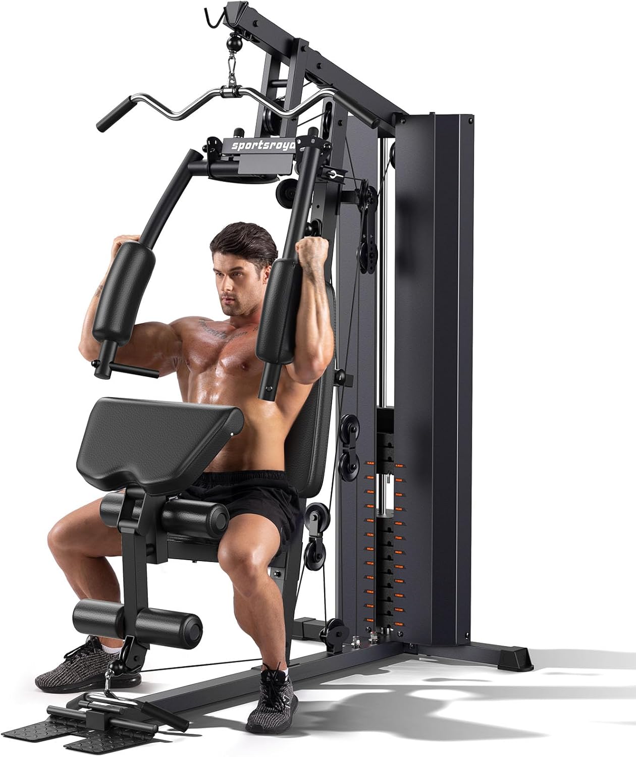 Sportsroyals Home Gym, Multifunctional Home Gym Equipment, Workout Station with...