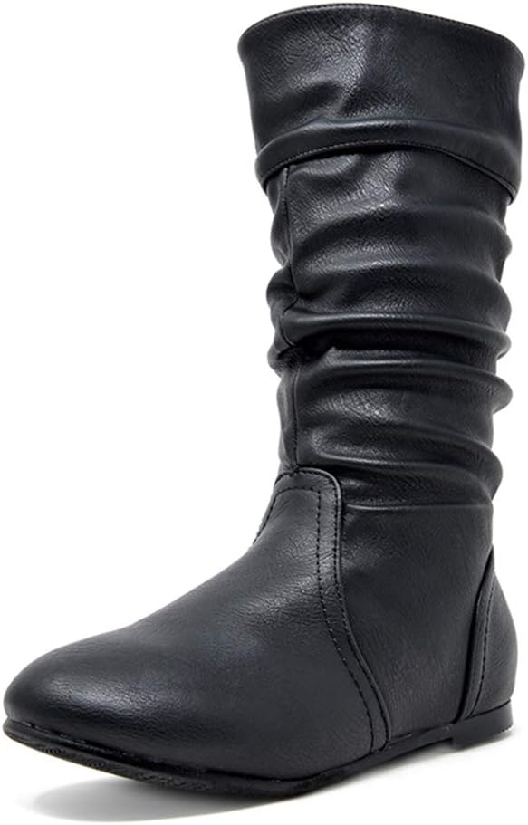 DREAM PAIRS Girl's Boots, High-Quality Faux Fur Lined Knee High Winter Riding Bo...