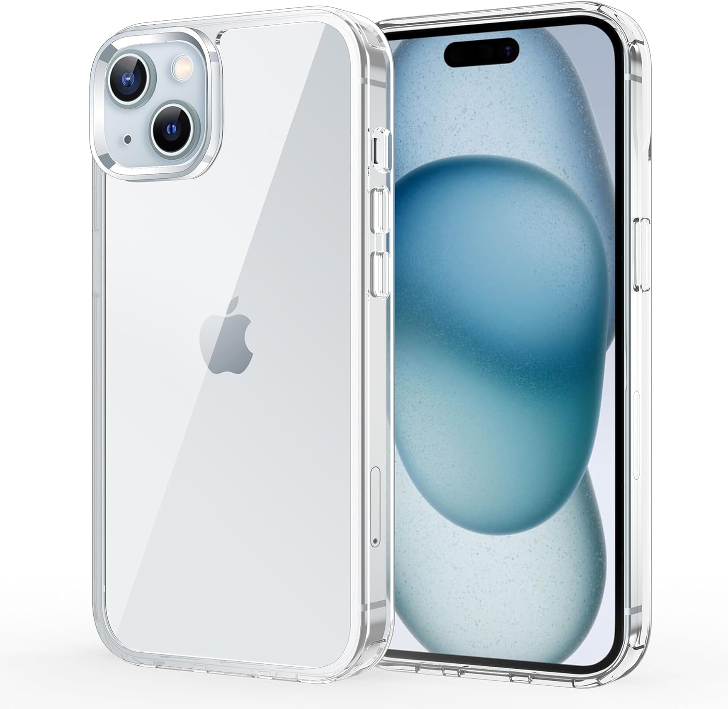 iCatchy for iPhone 15 Plus Case 6.7-Inch,Shockproof Bumper Phone Cover, Anti-Yel...
