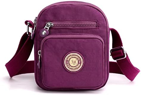 Womens Multi Pocket Casual Nylon Cross Body Bag Messenger Handbag for Ladies Gir...