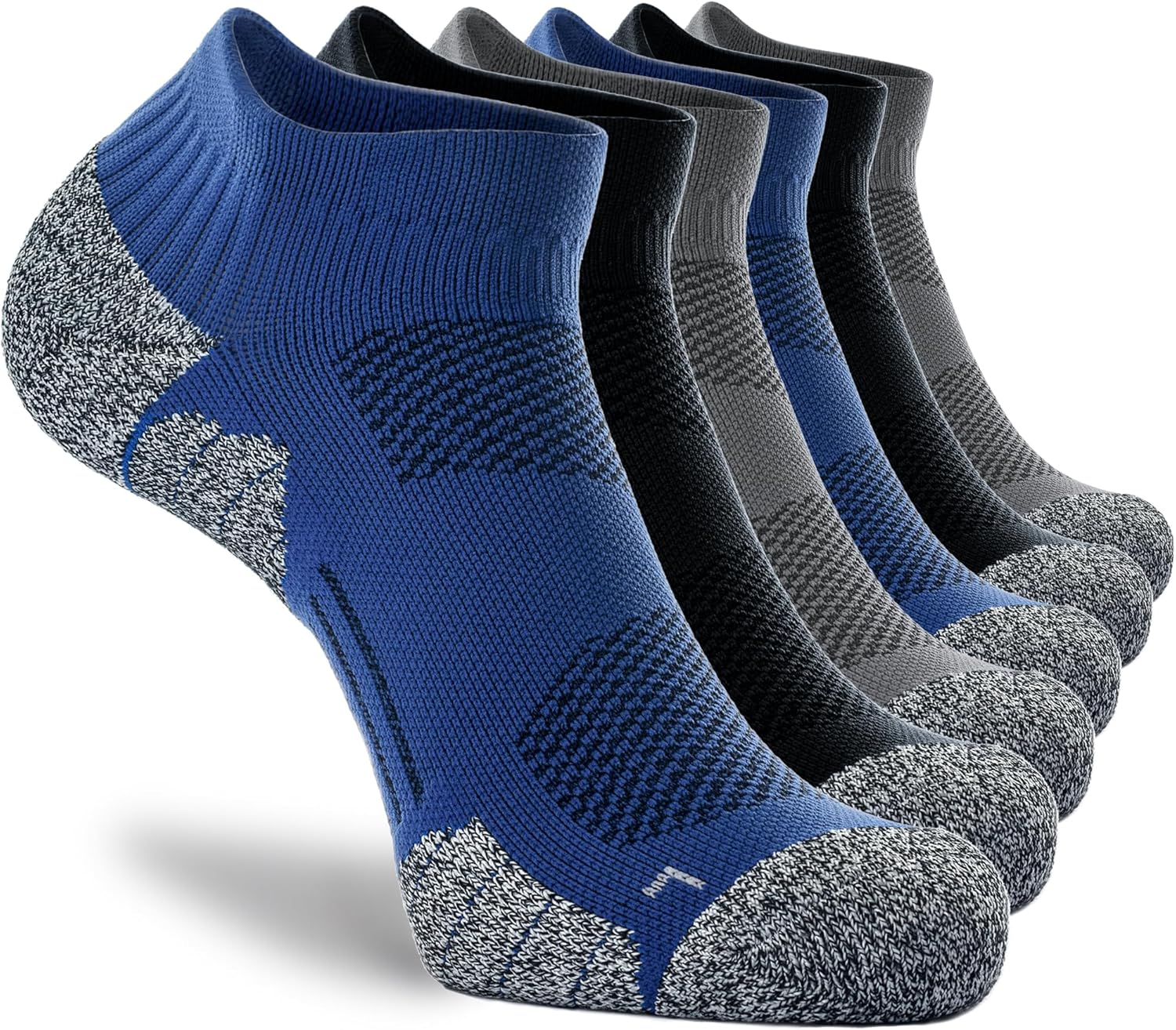 CWVLC Unisex Cushioned Compression Athletic Ankle Socks Multipack X-Large 6-pair...