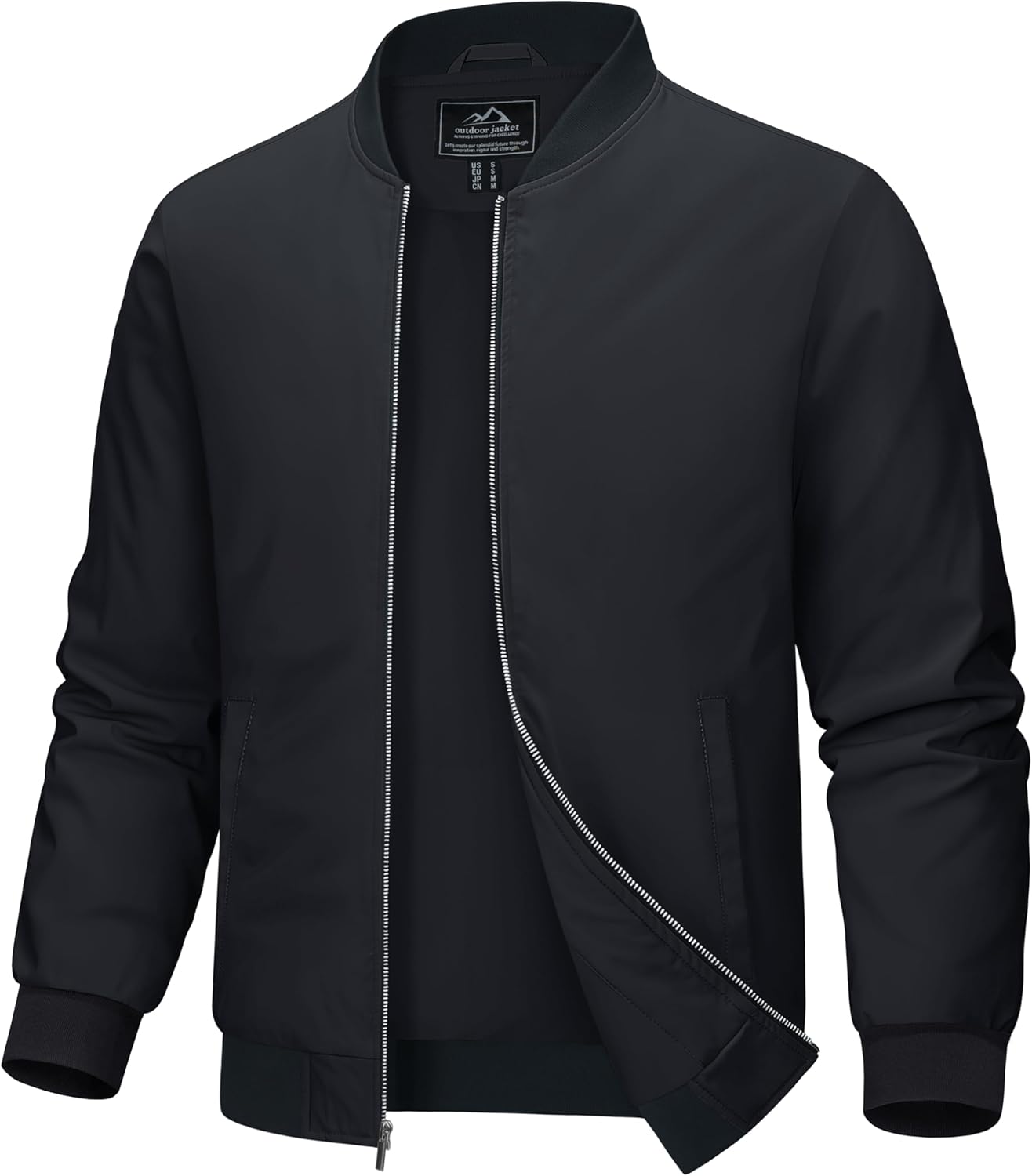 MAGCOMSEN Men's Bomber Jacket, Special Lightweight Jacket With Full Zip, Innovat...