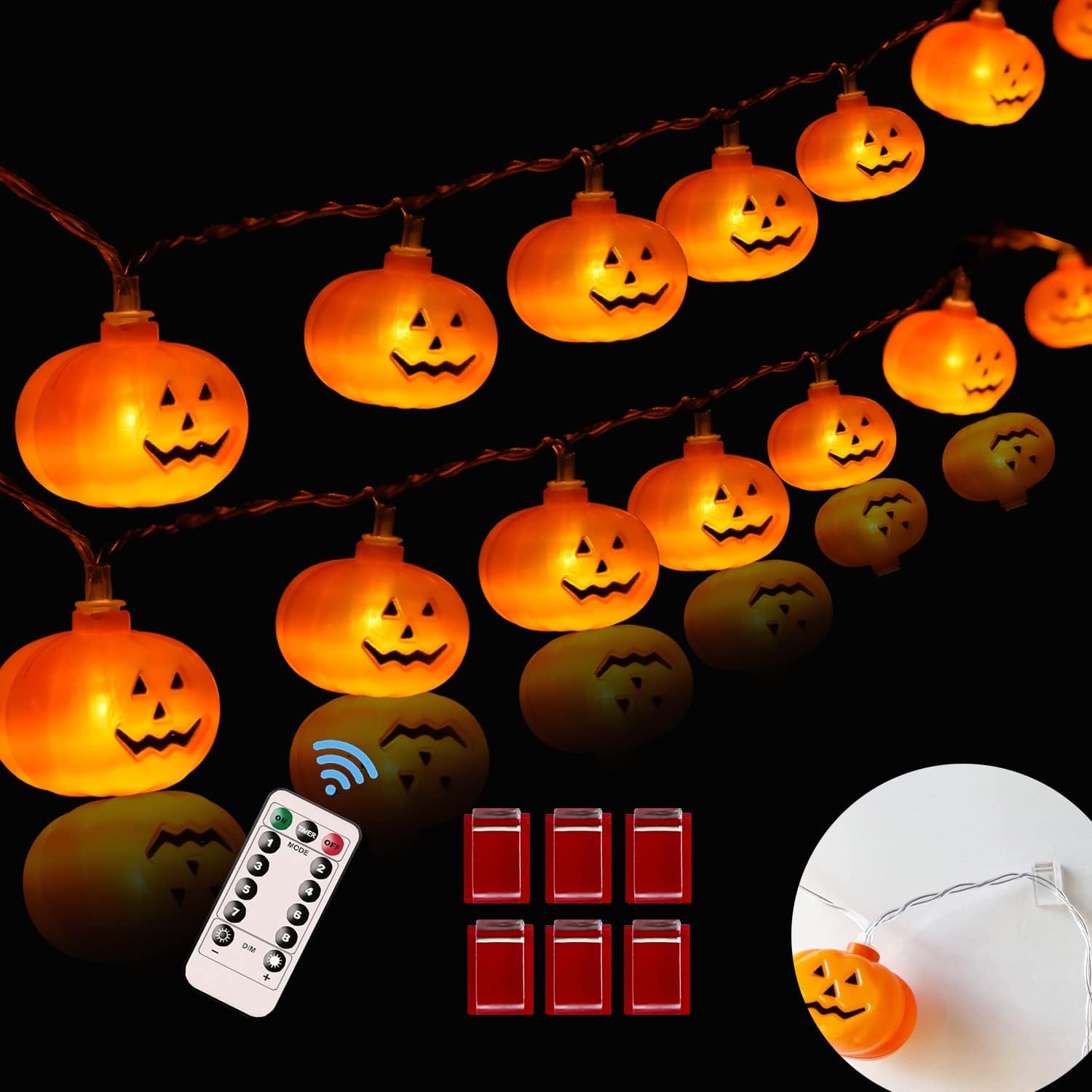 Halloween Lights,20FT 40 LEDs Holiday String Lights for Outdoor Decor,Battery Op...