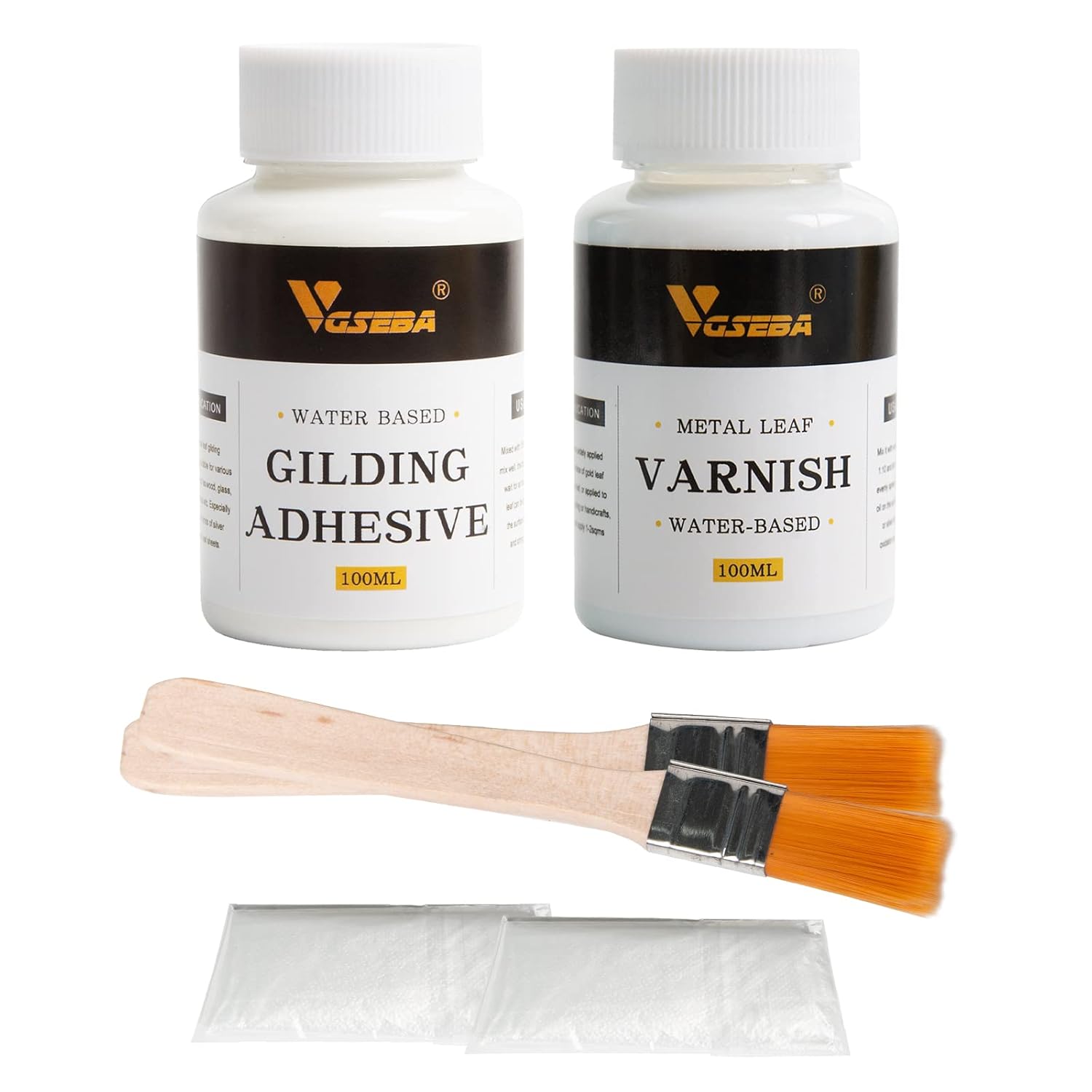 VGSEBA Gold Leaf Gilding Adhesive Set, 100ml Water...