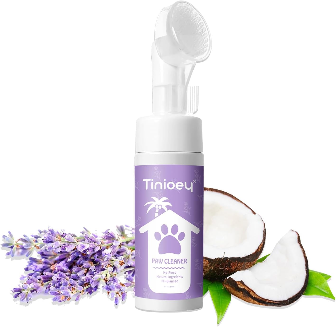 Tinioey Dog Paw Cleaner for DogS & Cats | Waterless Dog Cat Shampoo (150ml) | Do...