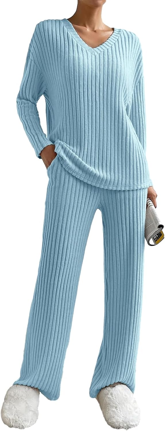 SotRong Ribbed Lounge Wear Sets, Special Co Ord Sets Tracksuit, Unique Full Set...