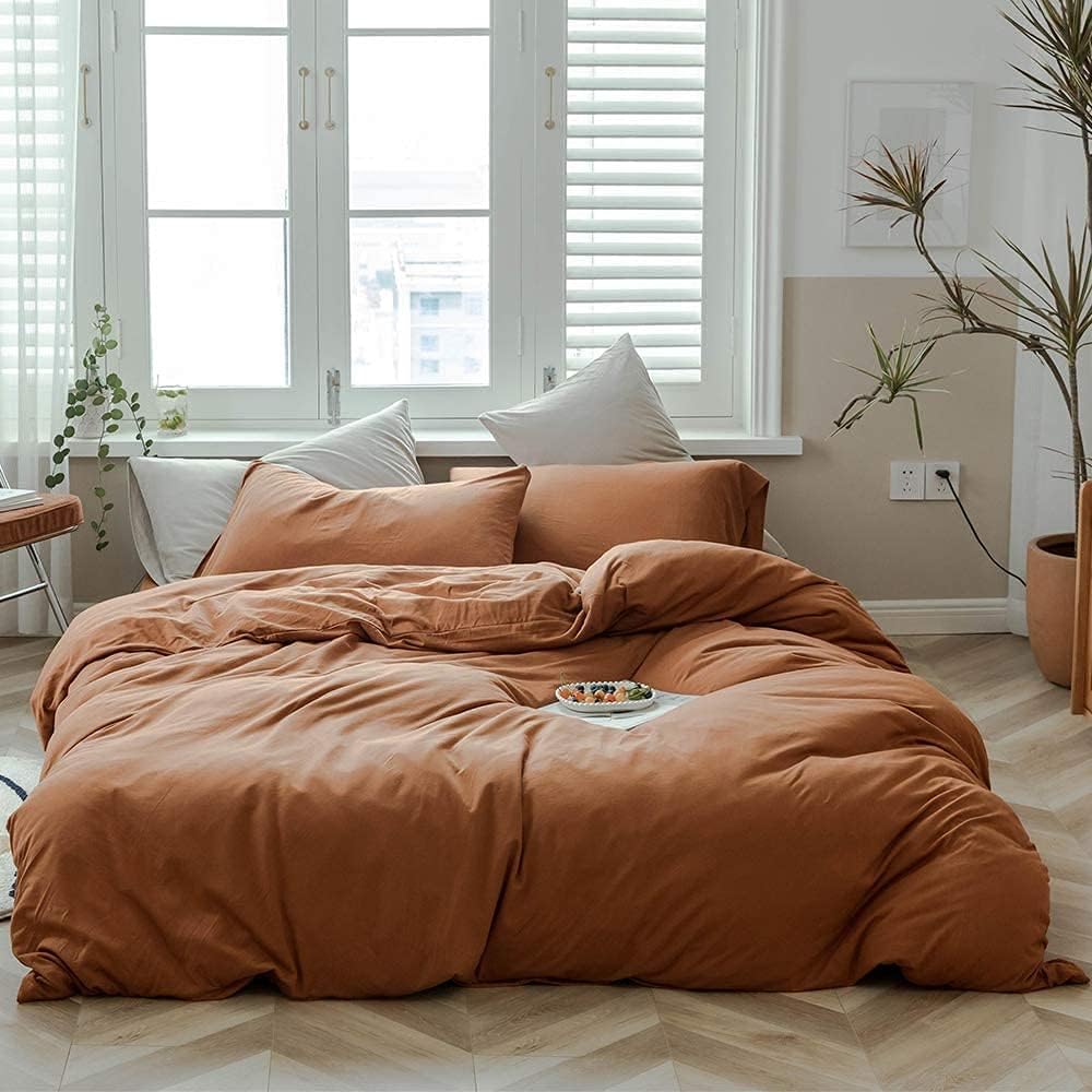 Sacebeleu Duvet Cover Set, Special 100% Cotton Bedding Set for King Size, Elegan...