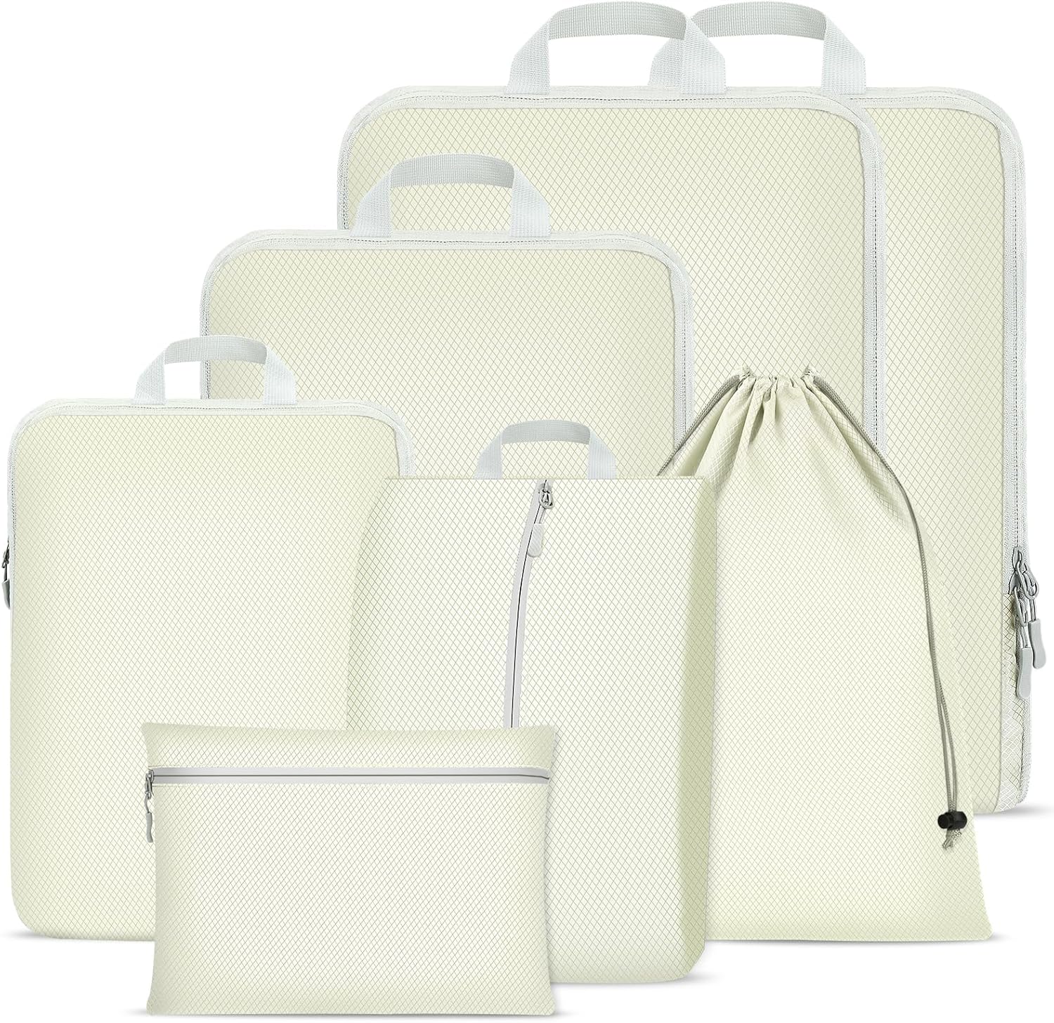 Compression Packing Cubes Set, Special Ultralight Expandable Travel Organizers f...