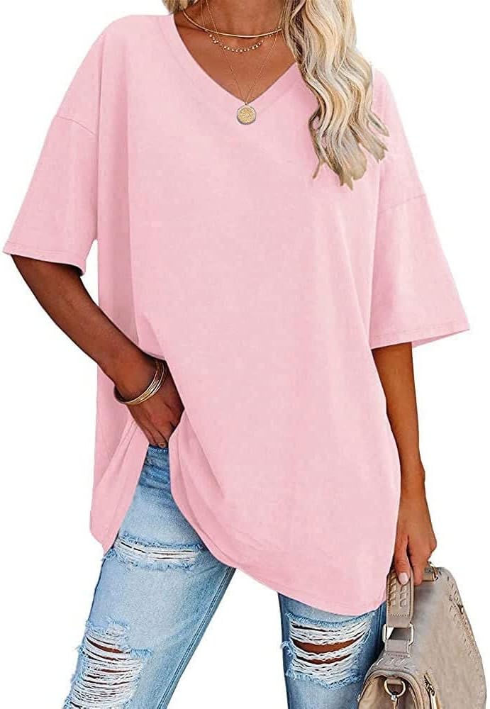 Famulily Women's Summer Casual T Shirt, Special V Neck Half Sleeve T Shirt for L...