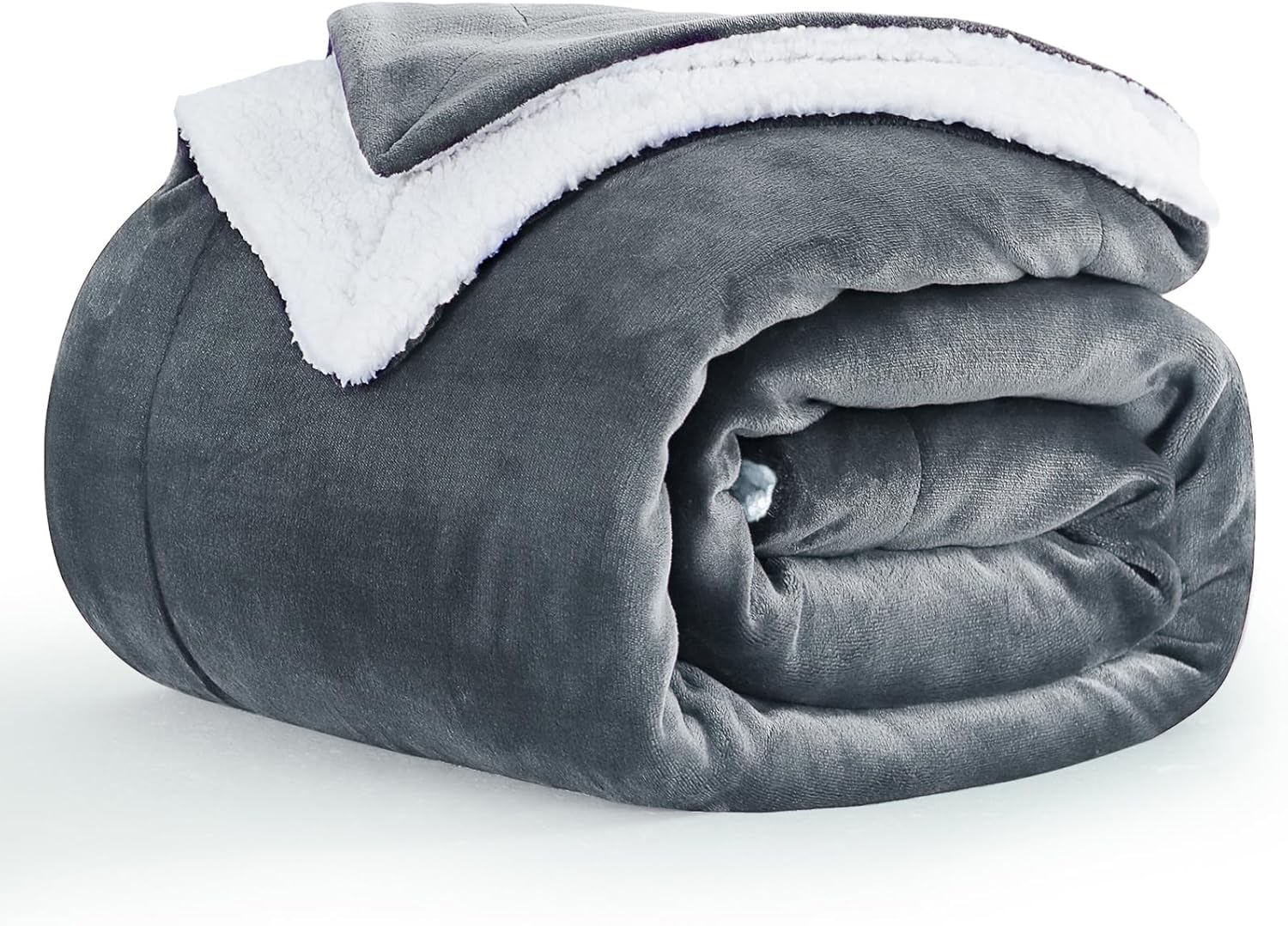 Aisbo Sherpa Fleece Throw Blanket, Special Fluffy Thick Warm Blanket for Bed Dou...