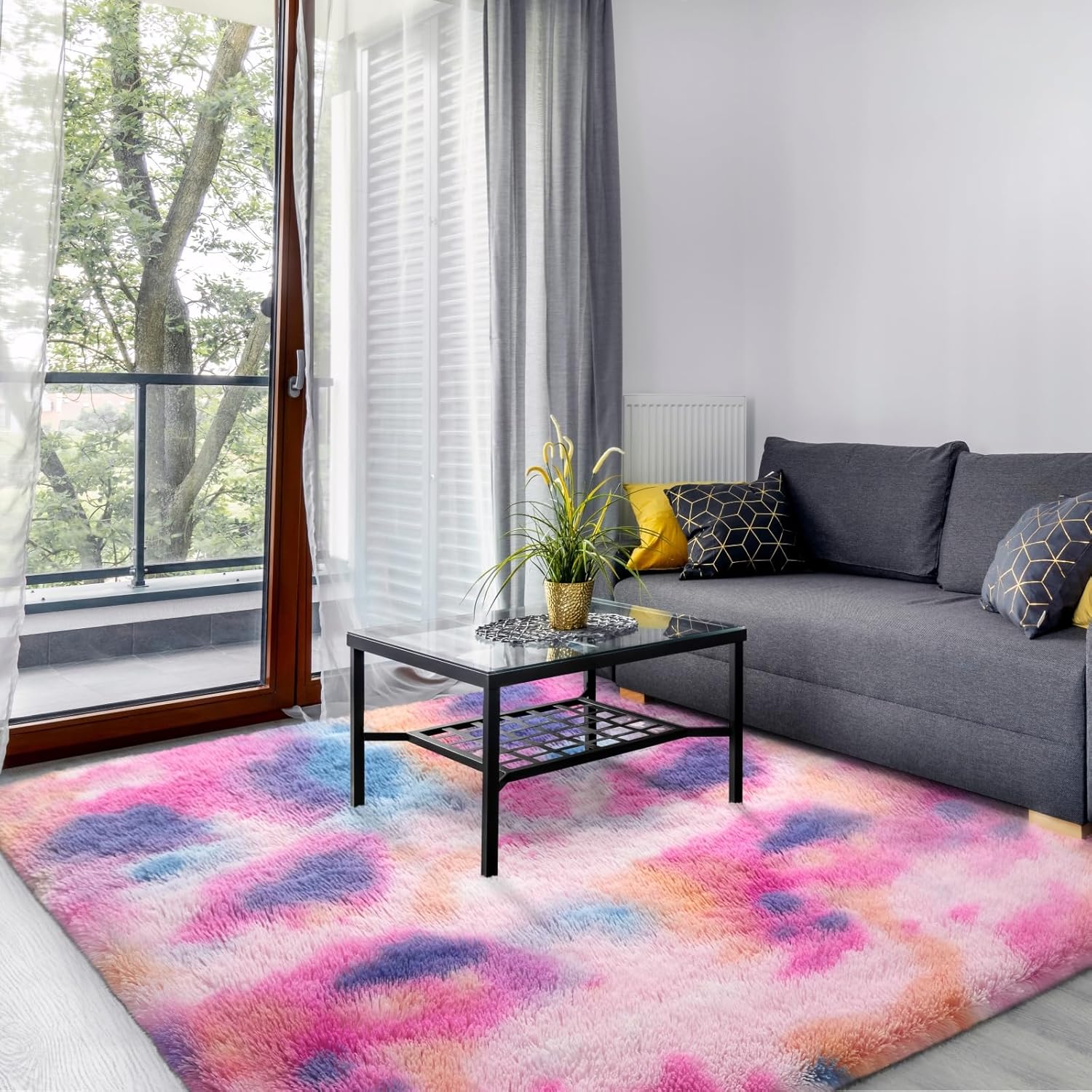 SOANNY Large Rug, Soft and Fluffy Living Room Carpet, Special Lounge Carpet for...