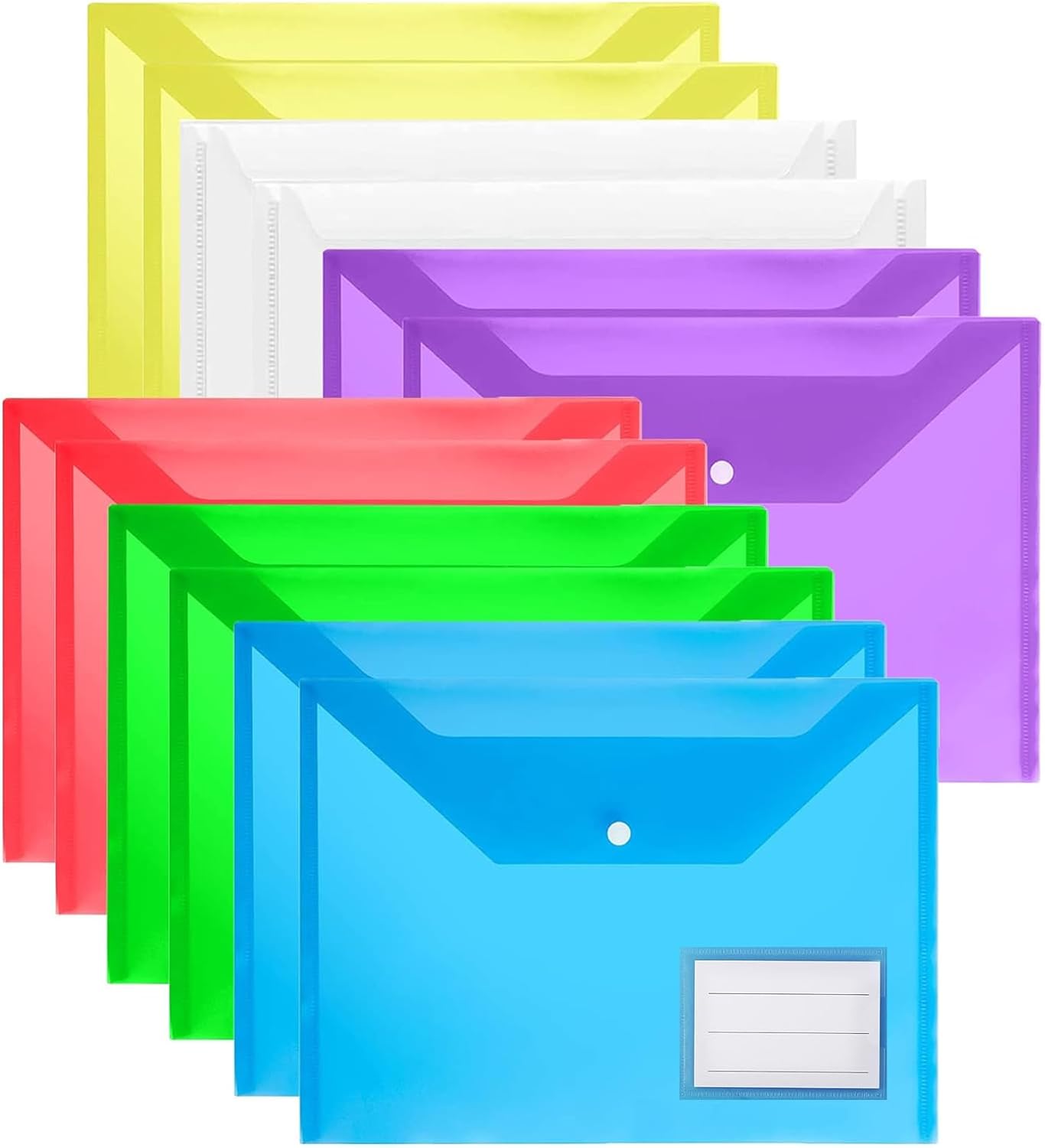 36Pack Plastic Wallets Folders, Special A4 Plastic Folders Document Folder Walle...