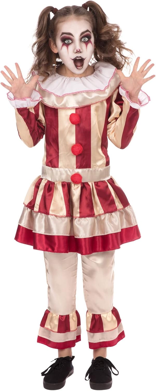 Bristol Novelty CF245S Carnevil Clown (Girl) Small Costume 10-12 Years Old