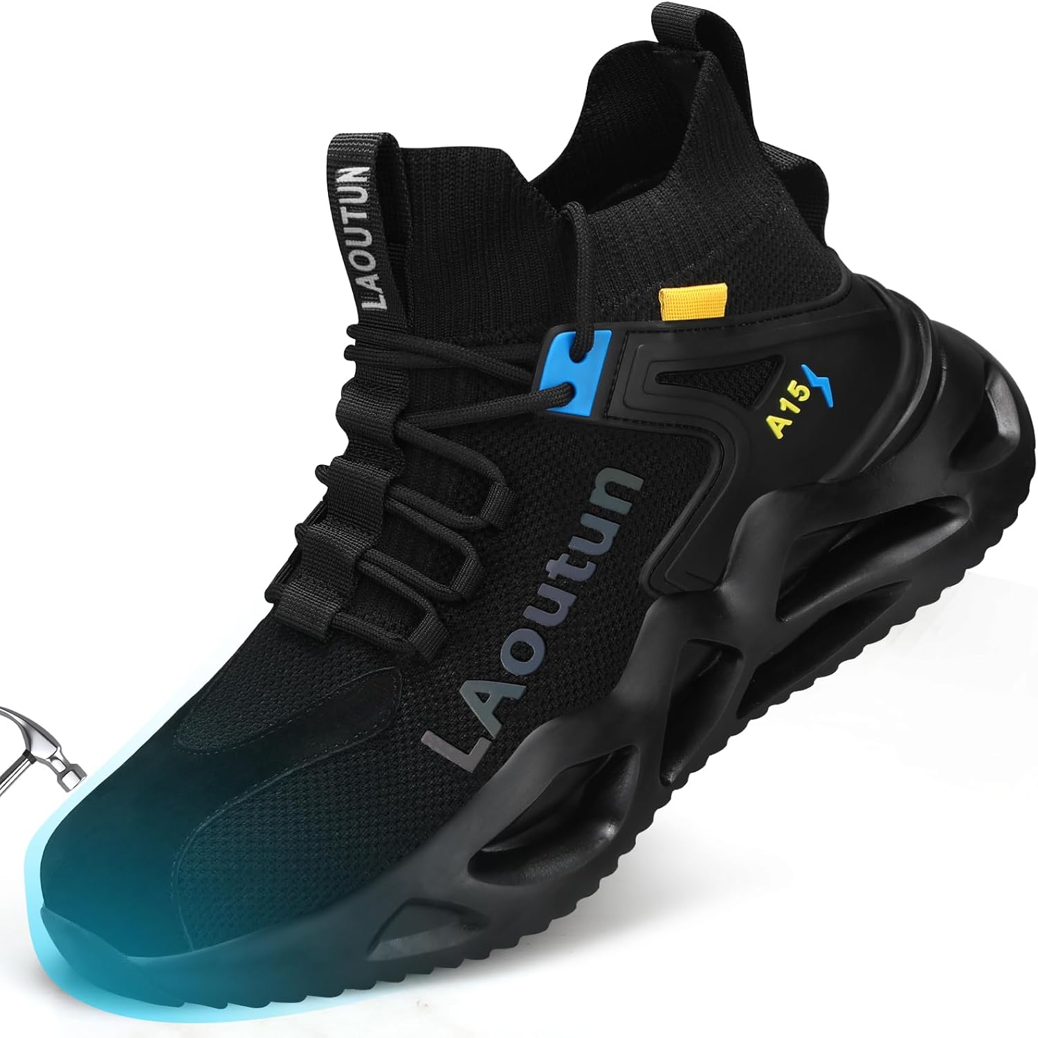 LAoutun Safety Trainers, Special Steel Toe Cap Work Boots, Innovative Breathable...
