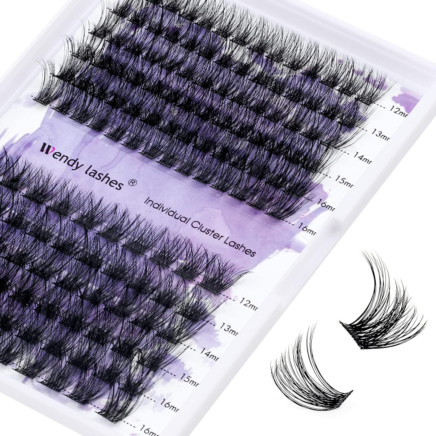 Individual Lashes, High-Quality D Curl Cluster Lashes C3 C9, Sustainable 0.07mm...