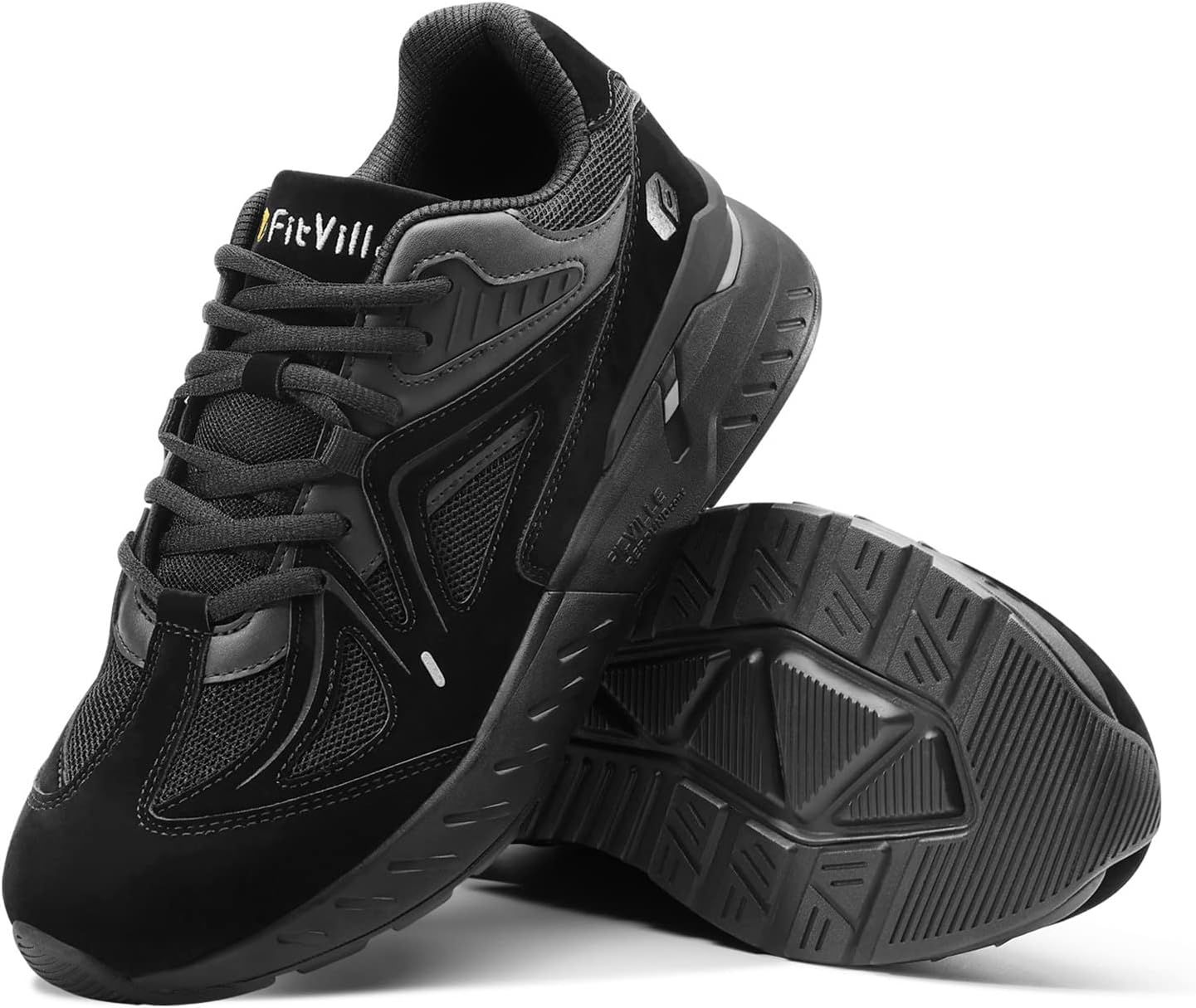 FitVille Womens Extra Wide Fit Trainers, Comfortable Sneakers for Walking and Ru...