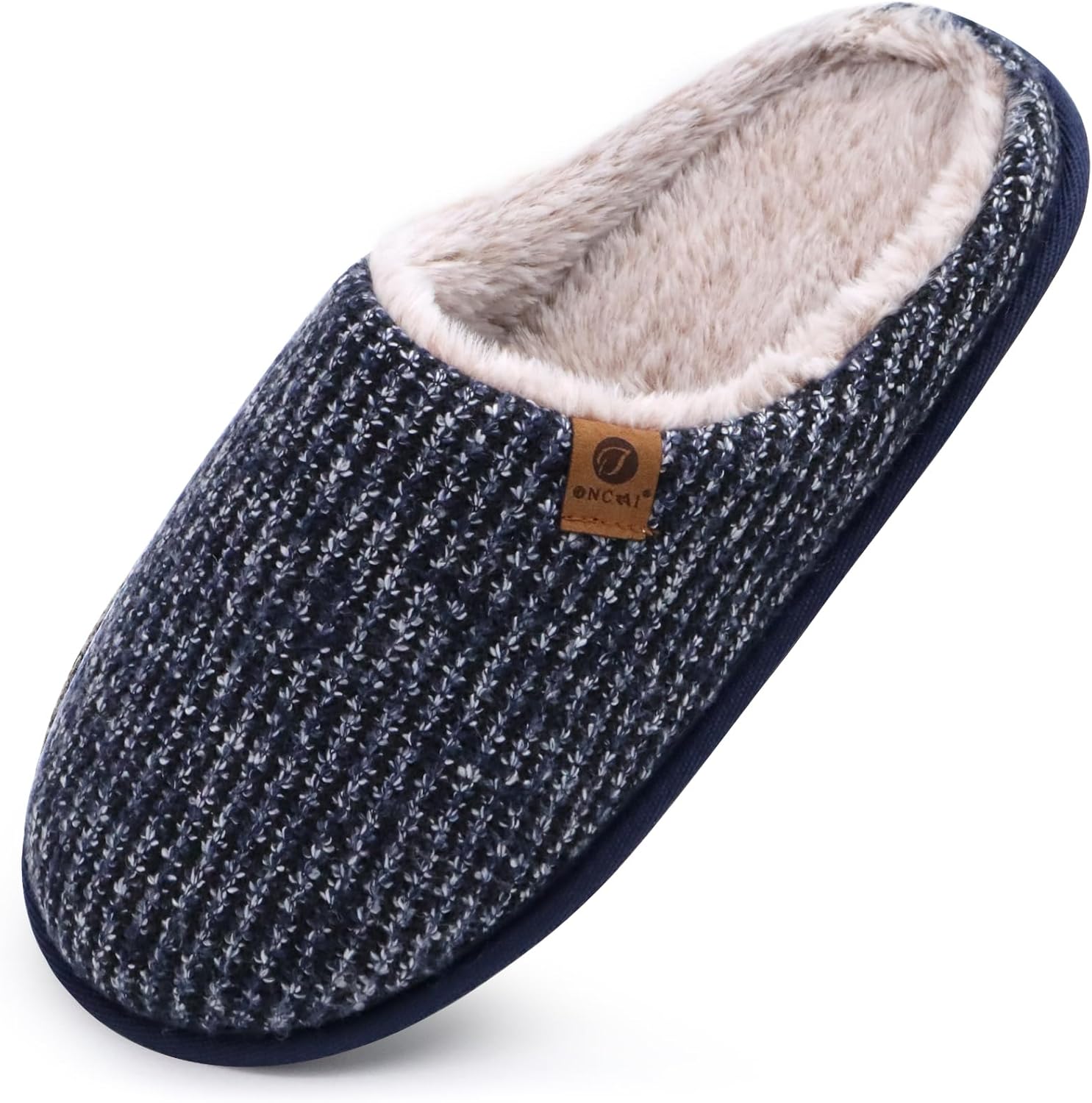 ONCAI Mens Slippers, Special Memory Foam Slippers, Innovative Slip On Warm Fluff...