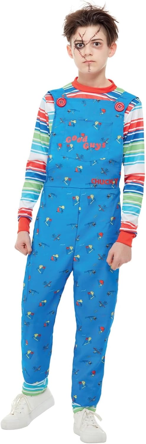 Smiffys Chucky Costume, Special Halloween Outfit for Kids, Unique Dress and Top,...