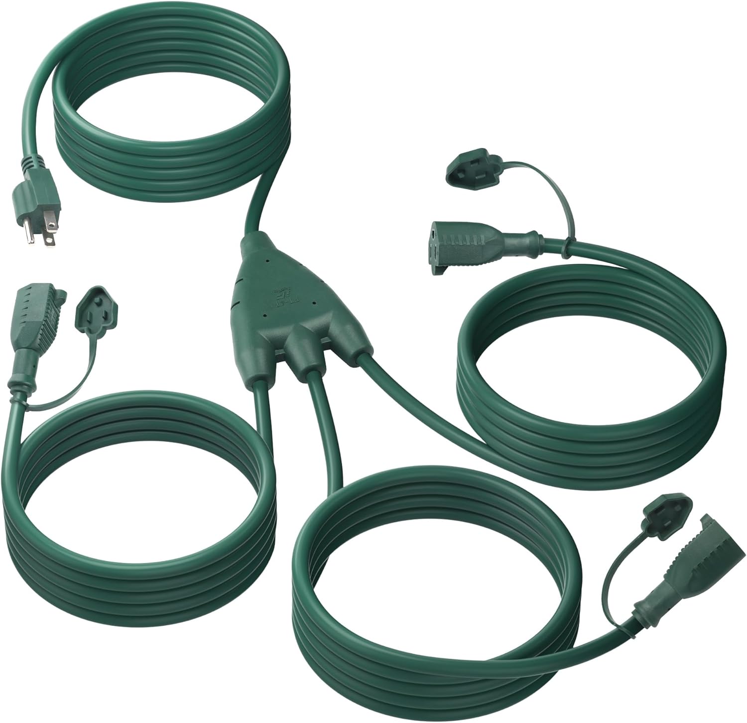 BN-LINK Outdoor Extension Cord 1 to 3 Splitter, Max 13 ft Extension(25 ft Total)...
