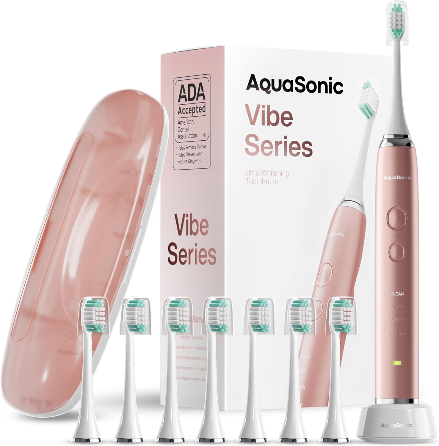 Aquasonic Vibe Series Ultra Whitening Toothbrush ADA Accepted Electric Toothbrus...