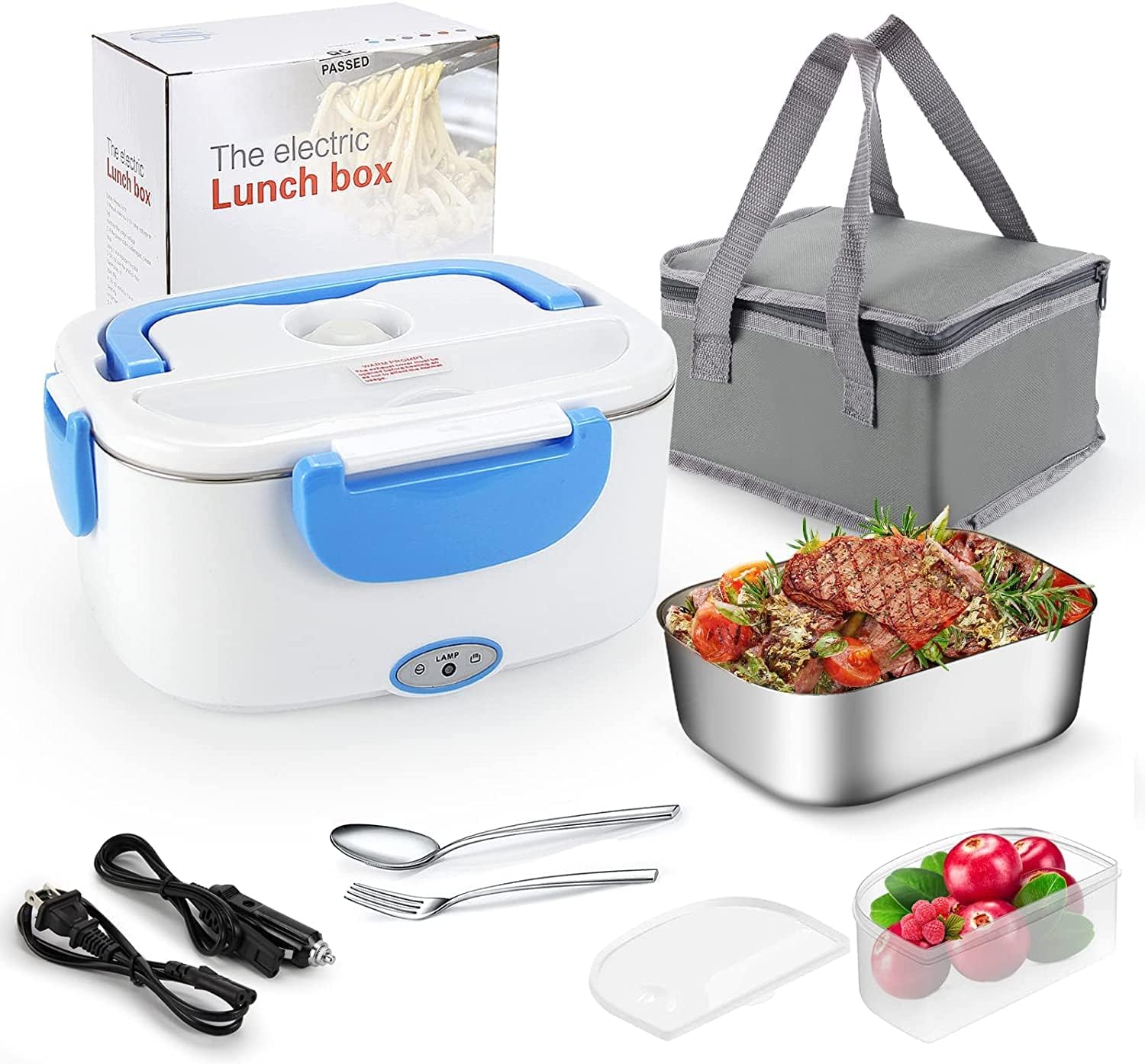 FVW Electric Lunch Box Food Warmer 2 in 1, Portable Food Heater for Car and Home...