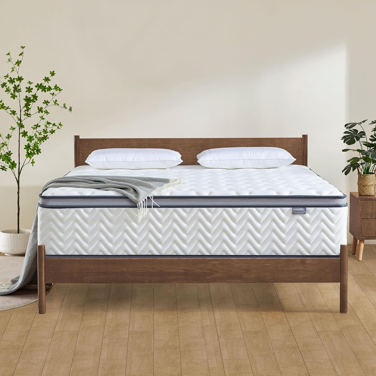 Queen Mattress, 14 Inch Queen Size Hybrid Mattress with Memory Foam and Individu...