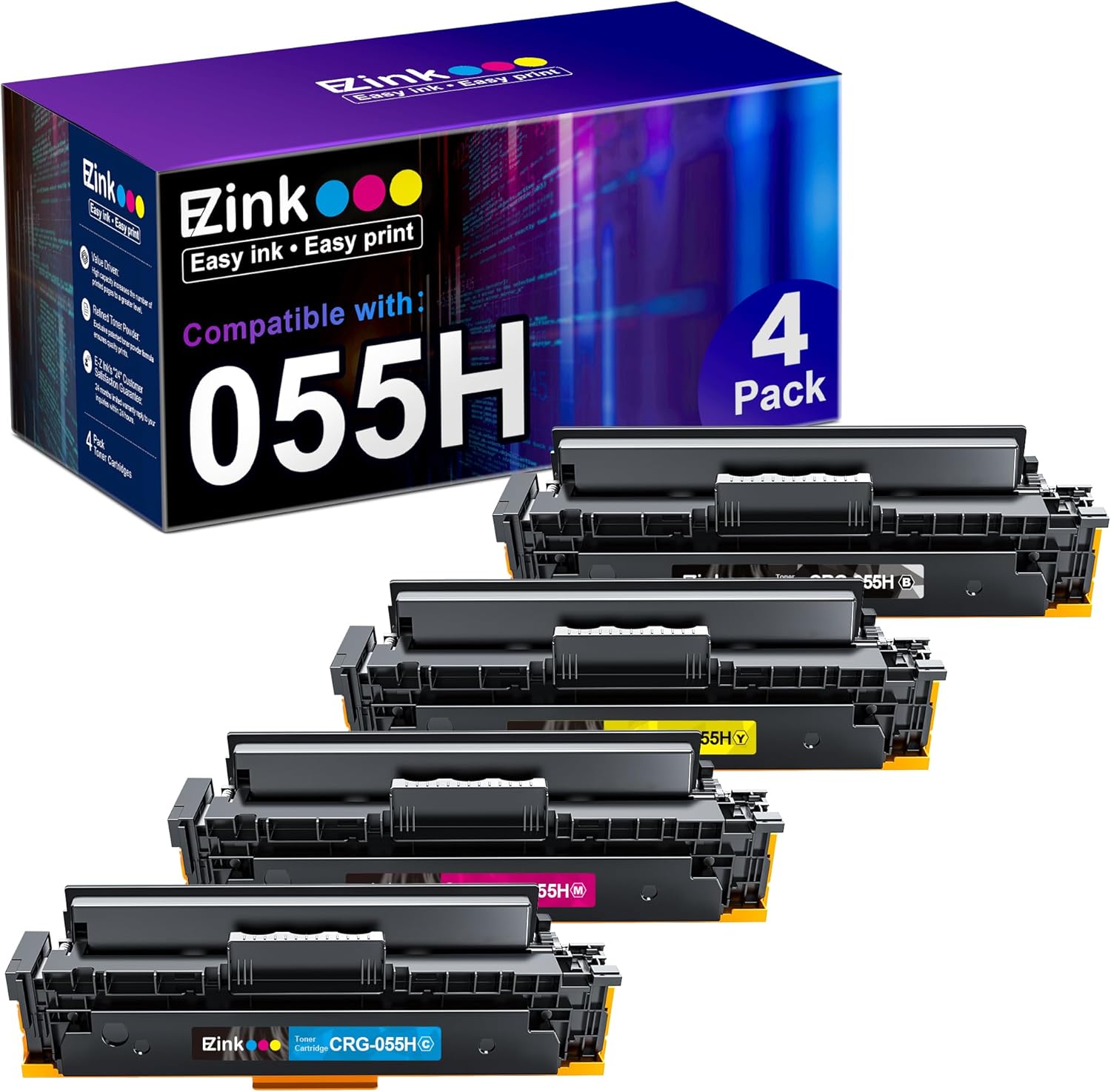 E-Z Ink Compatible Toner Cartridge Replacement for Canon 055 055H High Capacity...