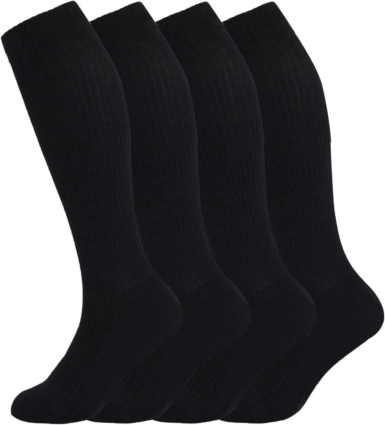 +MD Cotton Compression Socks for Women and Men 4/6 Pairs 8-15/15-20 mmHg Knee Hi...