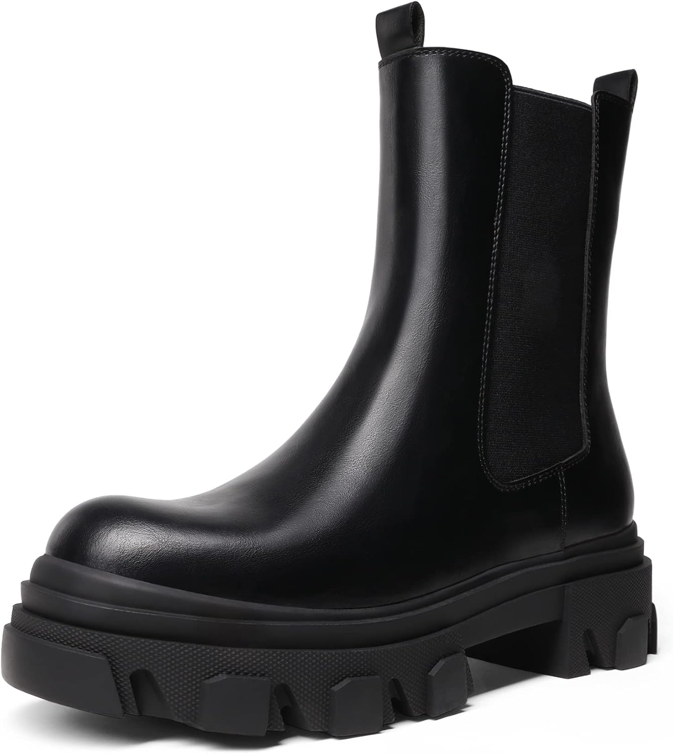 DREAM PAIRS Women's Platform Chelsea Boots, Special Lug Sole Combat Boots, Innov...