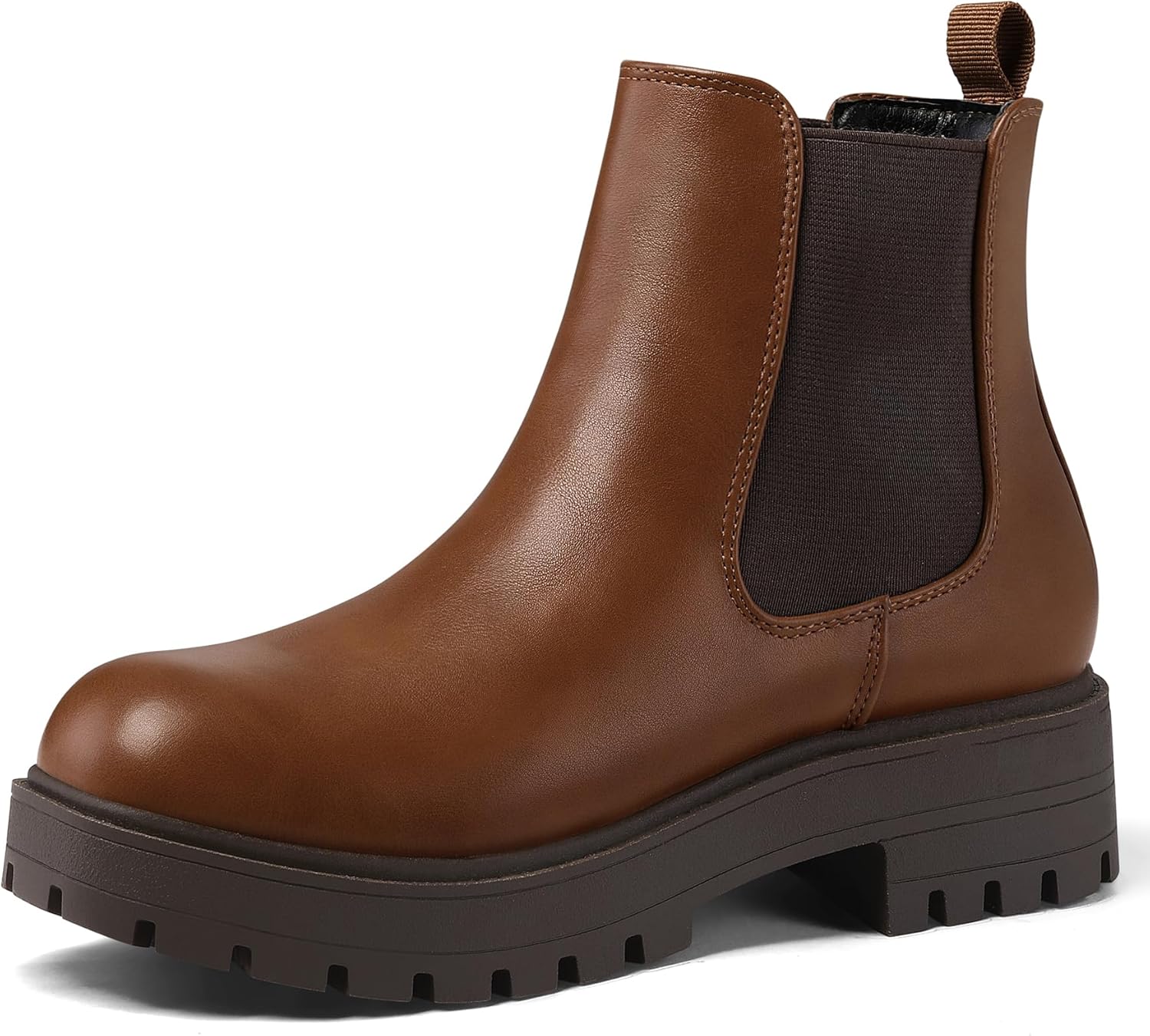 Mysoft Women's Chelsea Boots, Special Low Heel Slip On Booties with Lug Sole, In...