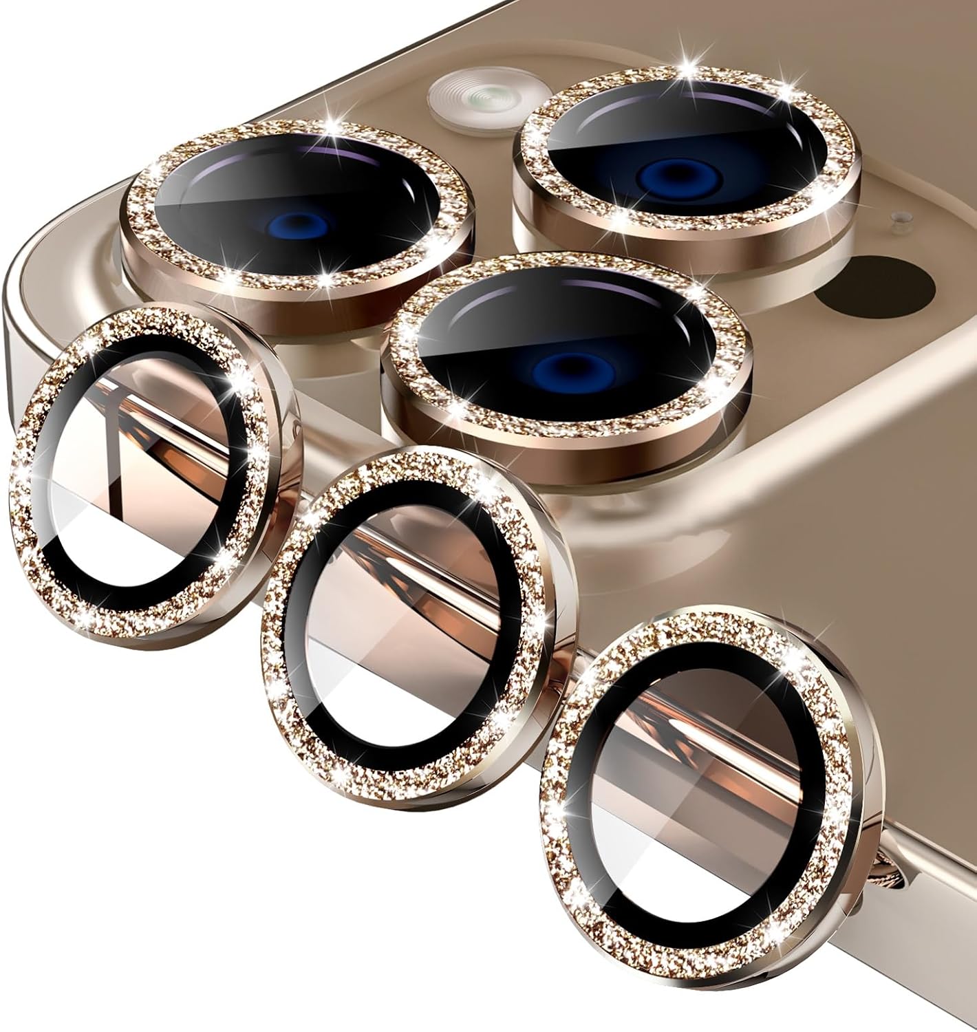 High-Quality Jeluse 3X2 Pack Camera Lens Protector, Special Tempered Glass Scree...