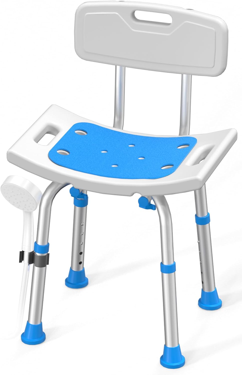 Shower Chair for Inside Shower with Removable Back, FSA/HSA Eligible 400 lbs Hea...
