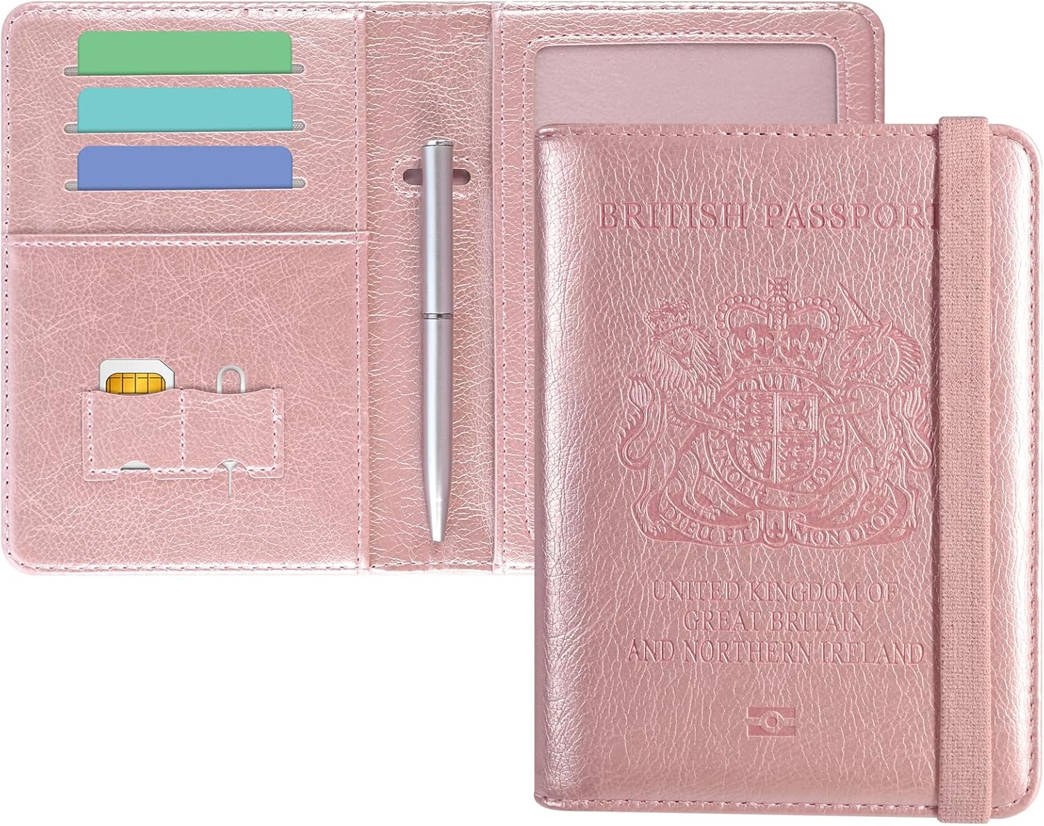 DMLuna Passport Holder, Premium PU Leather Travel Passport Wallet RFID Blocking...
