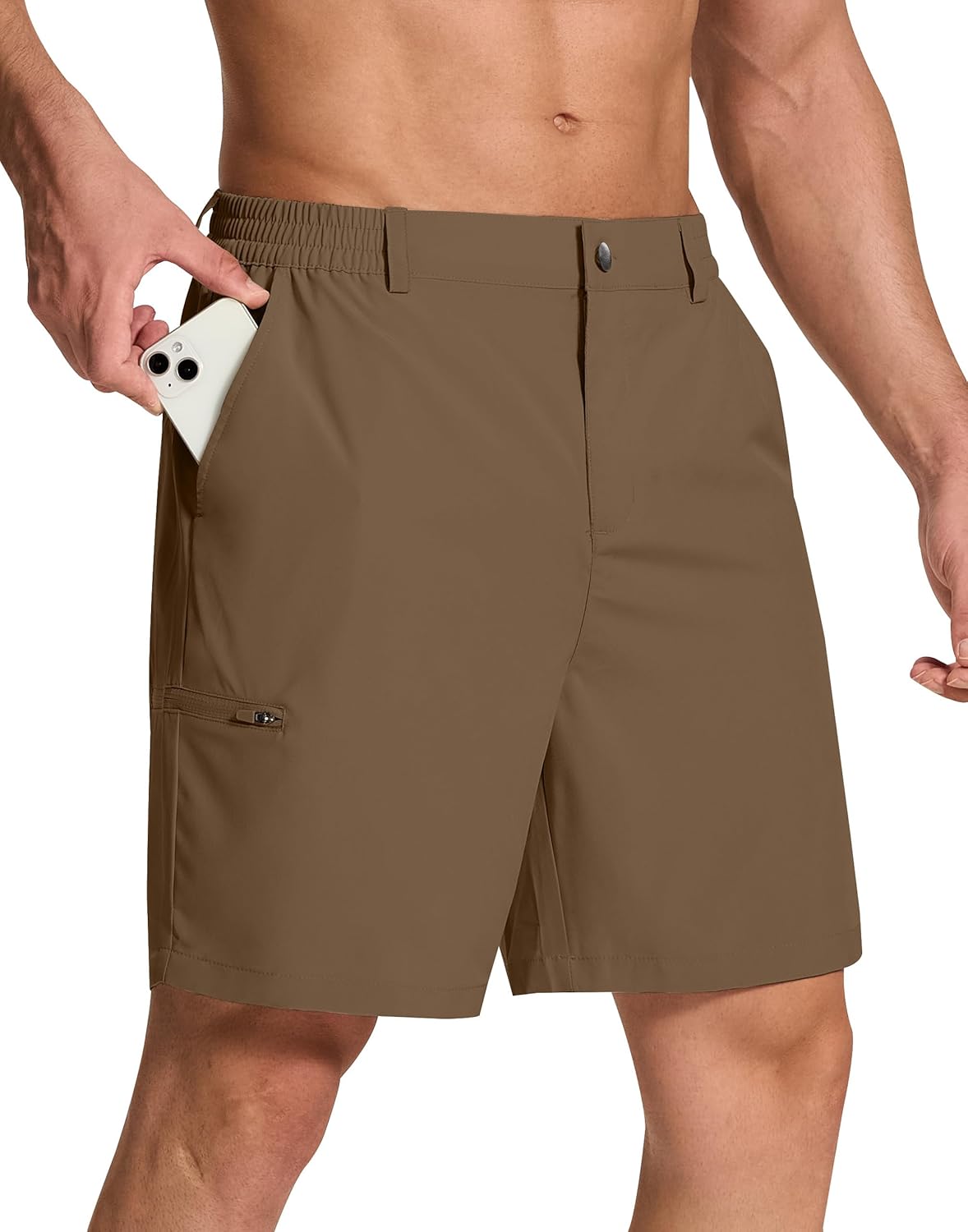 Mens Stretch Golf Shorts with 6 Pockets Dry Fit 7 Inch Inseam Lightweight Dress...