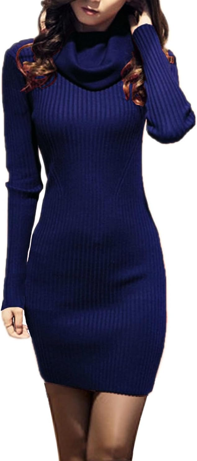 v28 Sweater Dress for Women Ribbed Knit Fitted midi Sexy Fall Winter Bodycon Cow...