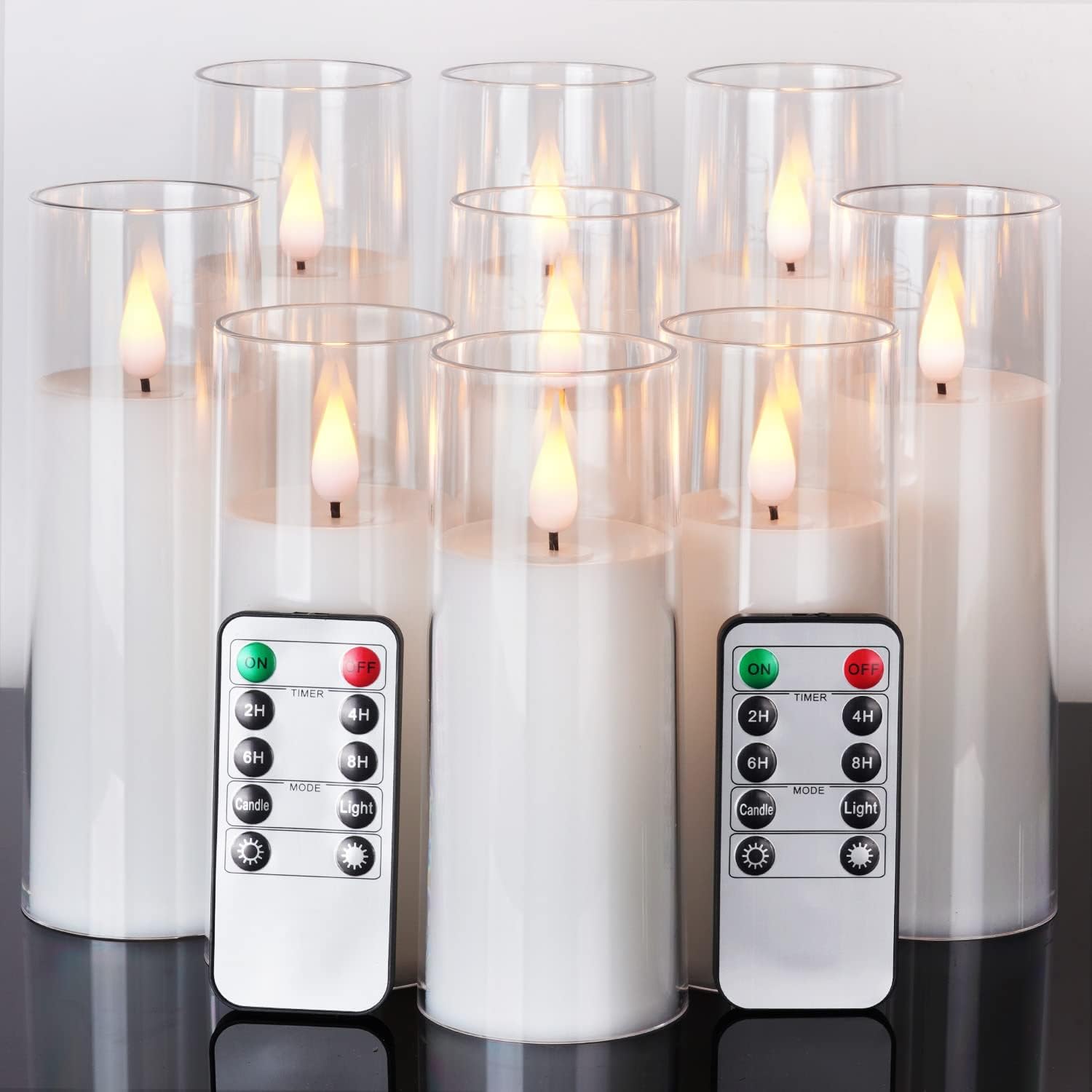 Amagic Pure White Flameless Candles, Battery Opera...