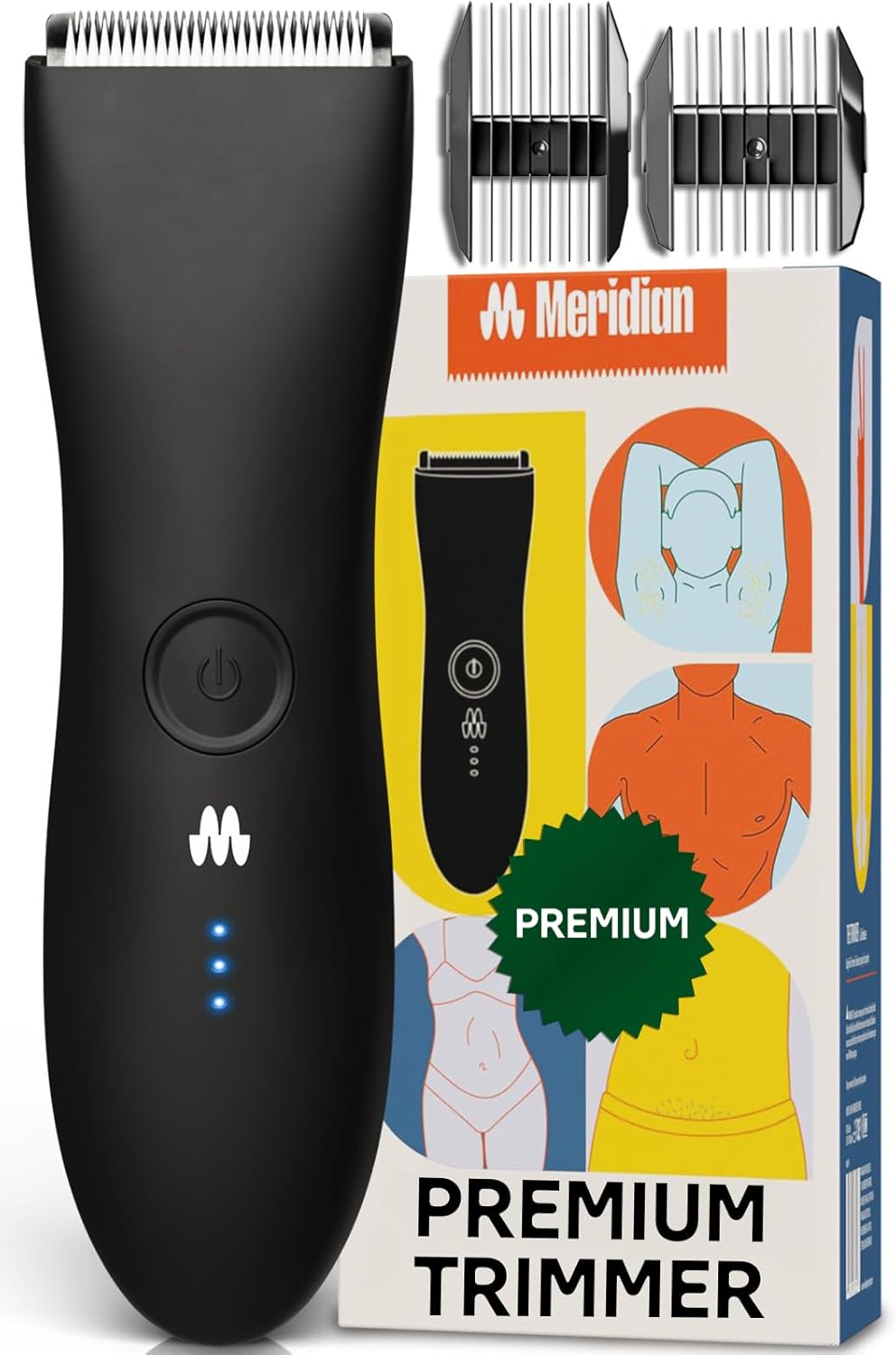 MERIDIAN Premium Trimmer for Men and Women, USB C Charging, Travel Lock, 6 Color...