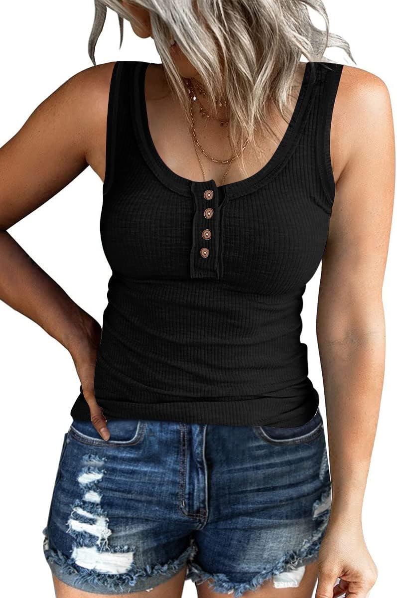 Kissfix Women Tank Tops, Special Summer Casual Top, Innovative Ribbed Sleeveless...
