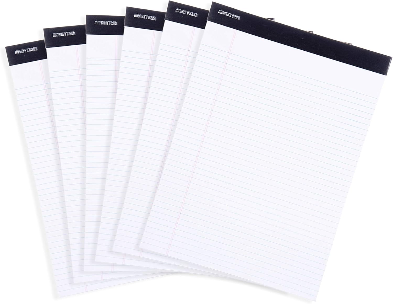 Mintra Office Legal Pads - ((BASIC WHITE 6pk, 8.5in x 11in, NARROW RULED)) - 50...
